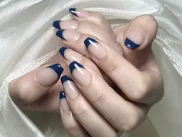 🤗カラーフレンチ【ベースクリア】❤︎ソフトジェルオフ無料❤︎