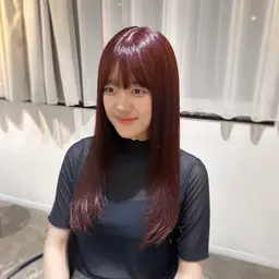 【ツヤのある暖色系🎀】カット＋ブリーチなしダブルカラー