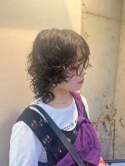 【🌀minimo限定クーポン👩🏻‍🦱】カット+パーマ（鎖骨上限定）