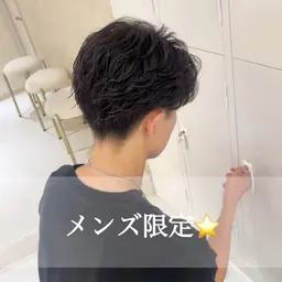 【メンズ限定】眉カット+爽やかメンズカット+パーマ ¥10900※特殊パーマなし