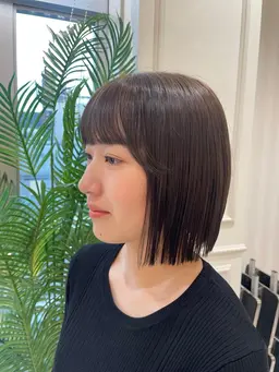 切りっぱなしボブカット