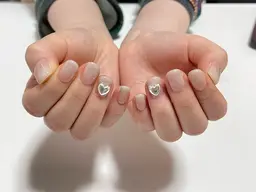 ［自爪］ワンカラー(100色から選択)パラジェルベースにて爪を傷ませずネイル！パーツ1部無料！