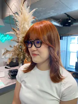 《minimo限定》ブリーチなしダブルカラー+Aujua1stepトリートメント