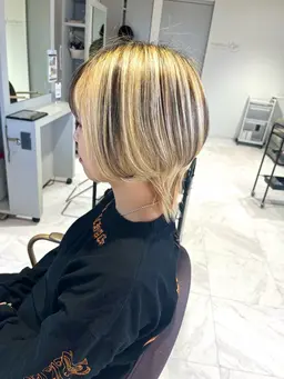 🖤ブリーチなし🖤ワンカラーのハイライトorローライト ［7パネルまで］※現在髪が明るい方推奨