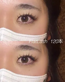 フラットラッシュ120本♡(オフ込み)✨1時間✨注意事項を必ずお読みください！