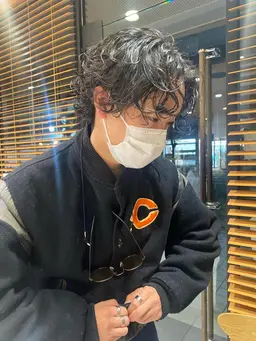 通常から20%off✊🏽メンズカット+パーマ🔥🔥+炭酸スパ