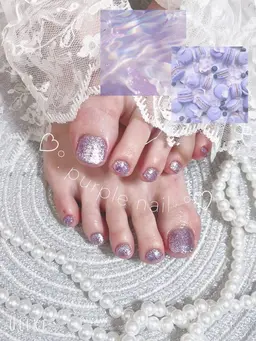 ♡ご新規様♡ ◎Foot 👣 ジェルネイル 💚 ワンカラー　　　　< オフなし >  🛁フットバス、甘皮ケア付✨