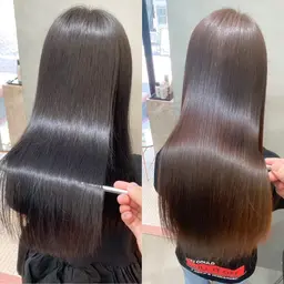 🔴湿気、雨対策　エリアNo.1コスパ　【髪質改善　ストレート縮毛矯正】×【高保湿スチーム1step トリートメント】