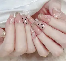 ［フォルイン/初回オフ無料】《自爪》持ち込みデザイン10本/パーツ付け¥8800