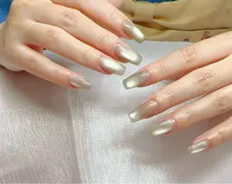 【チップ長さだし】+マグネットワンカラー+アート2本★⭐️¥9800