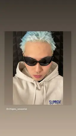 メンズカット+ブリーチ+イージーパーマ