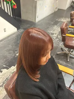 顔周りカット+全体カラー