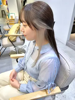 【さり気ないお洒落カラー💁‍♀️】カット+インナーカラー＋プチAujua(ケアブリーチ込)
