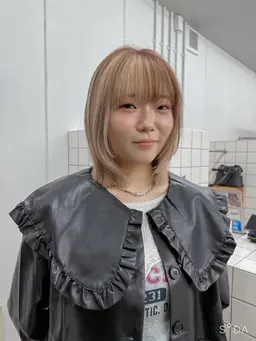 カット+ブリーチ+デザインカラー+質感再生トリートメント