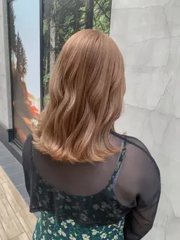 🦋🤍ケアブリーチ(リタッチのみ)+全体カラー+カット+トリートメント🤍🦋