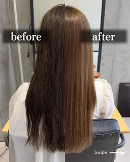 【圧倒的】艶と潤い　髪質改善×美髪矯正　癖とのお別れプラン　ブリーチ毛Ver.
