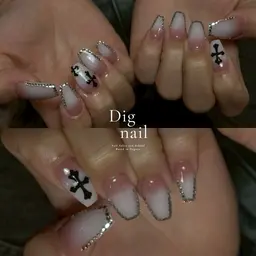 オフなし10本長さだし+持ち込みデザイン