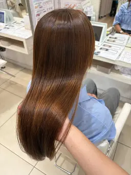 🌟当日限定価格🌟カット＋カラー🌻超音波アイロンサービス✨️#艶髪#艶カラー#暖色カラー#透明感カラー