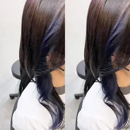 🌟（ケアブリーチ使用）カット×インナーカラー（イヤリングカラー）×ワンカラー🌟