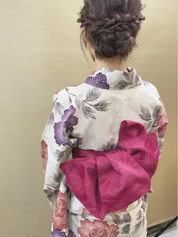 浴衣着付け+ヘアセット🤍🤍