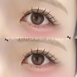 【韓国トレンド】ご新規様オフ無料｜ワンホン(網紅)マツエク 100本｜透明感​〜​束感自由