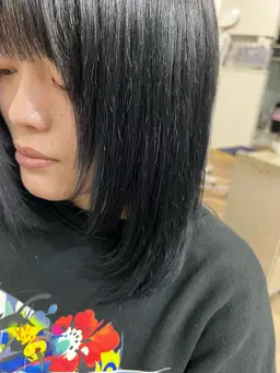 レイヤーカット顔周り&全体レイヤーカットのみ