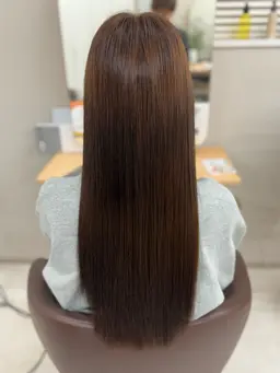 【ツヤ感No.1】ケアカラー➕髪質再生バイカルテトリートメント