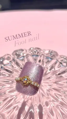 パーツ２個無料✨【持ち込みOK】フット🦶親指だけアートor色変更(オフあり)