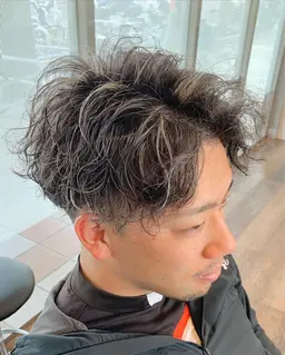 💎骨格修正メンズカット＋ダブルカラー(デザインカラー)💎