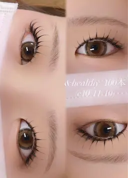 &healthy(アンドヘルシー) フラットラッシュ140本×まつ毛パーマ