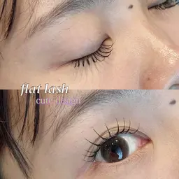 🧡【12/29(月)本日ご来店✨ご新規1名様限定クーポン】🧡フラーレン配合美容グルーで施術♪フラットラッシュ100本