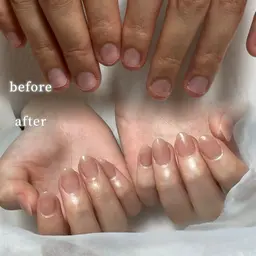 【深爪矯正】スカルプ長さだしで深爪さんも自然で細長いお爪の形に生まれ変われる🪄✨ワンカラーorグラデーション