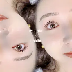 ［set menu ]🌟まつ毛パーマ(上)  ×  美眉スタイリング(眉WAX脱毛/間引き/眉メイク付)