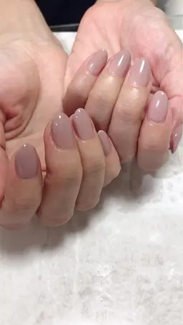 オフなしワンカラーネイル