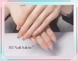 ★【初回ソフトジェルオフ無料】フレンチネイル ガラス/スキニー/ラメ ベース自由(カラー/マグ/クリア)