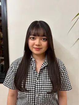 前髪＆顔周りストレート➕全体カット(ワンレングスorグラデーションカット)