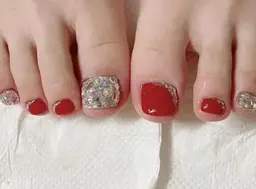 💗🌈フット💗🌈持ち込みデザイン(デザイン6本まで)【ジェルオフ無料ケア込み】