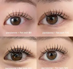 🍁New メニューパリエク🍁パリ+高級フラットラッシュ80本+アイシャンブー＋アイパック+コーティング付き