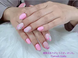 自爪ネイルワンカラー2色まで+ 簡単ア-ト2本🎀 + フレンチネイル💅 持ち込みデザインOK🎀オフ別料金です。