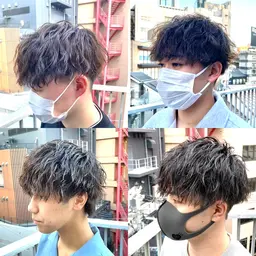 ミニモ限定⭐︎何度でもご利用可能❗️ケア剤使用✨メンズカット＋特殊パーマ【ツイストスパイラル、波巻き】