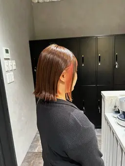 【ポイントで楽しみたい方✨️】インナーカラー(ブリーチ込)＋全体カラー🍊