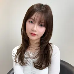 【minimo限定特別クーポン🩷】韓国似合わせカット＋透明感赤み消しカラー＋高保湿トリートメント🩷コテ巻き仕上げ付き