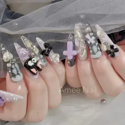 ⭐️｢ミニモ学割｣[10本チップ長さ出し] デザイン持ち込みやり・パーツ付け放題