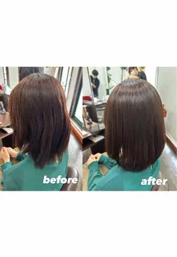 🉐【高濃度水素】髪質改善ストレート+カット✂️+marbb🫧🚿