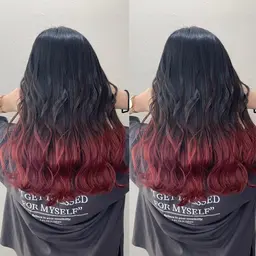 ＃デザインカラーしたい方必見!!カット＋全体カラー＋グラデーションorインナーカラー ＋ケアブリーチ【伊勢崎】