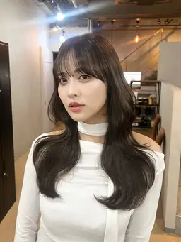 透明感抜群◎小顔カット＋ブリーチなしダブルカラー＋トリートメント