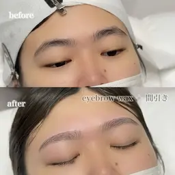 学割U24🎓《ナチュラル眉🌱》美眉アイブロウWAX+間引き (メイク込) ¥4500