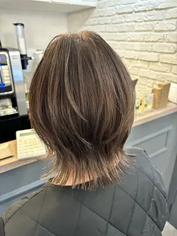 【⭐️ショート​〜​鎖骨下ミディアムの方限定⭐️】カット+透明感カラー+ハホニコtr