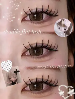 4/8🈳❗️ 【U30⟡.·*.マツエクモデル*.+ﾟ】マツエク💞ダブルフラットラッシュ80束 ⟡.·オフ無料✨