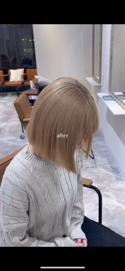 ケアブリーチ＋オンカラー Aujua treatment付き🥣🤍